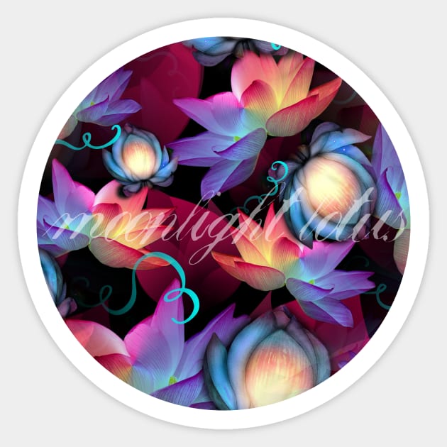 Moonlight Lotus Sticker by MyMadMerch